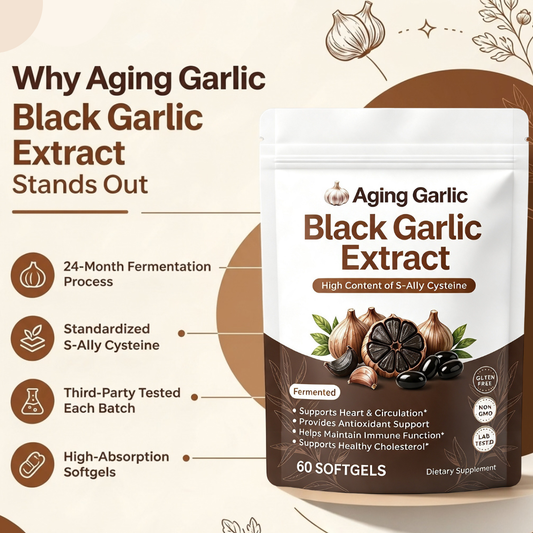 Black Garlic Extract (Fermented Odorless Softgels)