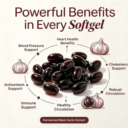 Black Garlic Extract (Fermented Odorless Softgels)