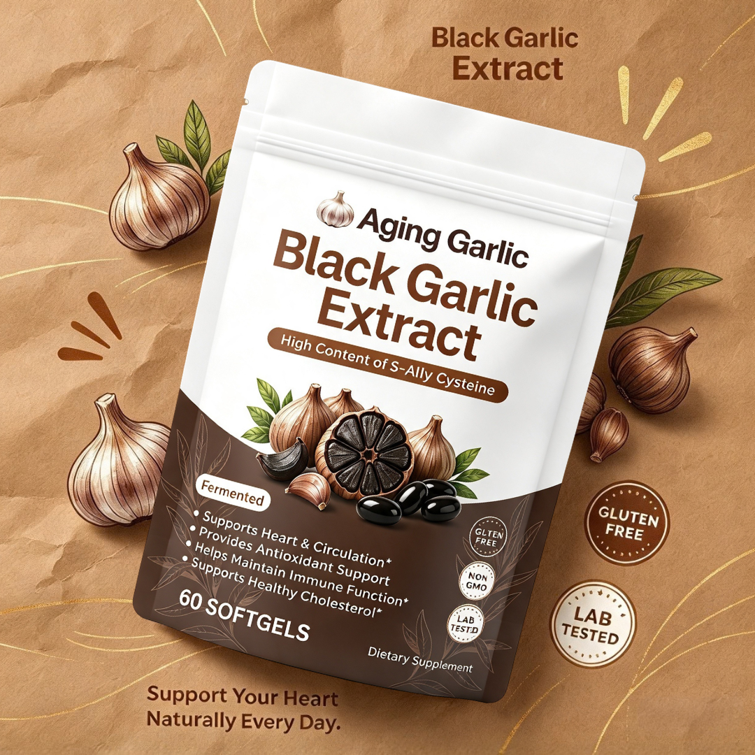 Black Garlic Extract (Fermented Odorless Softgels)
