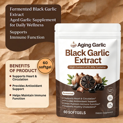 Black Garlic Extract (Fermented Odorless Softgels)