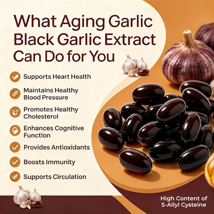 Black Garlic Extract (Fermented Odorless Softgels)