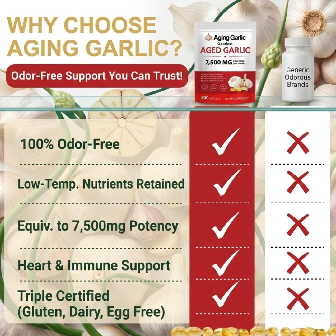 Aged Garlic Extract (7500mg Odorless Softgels)